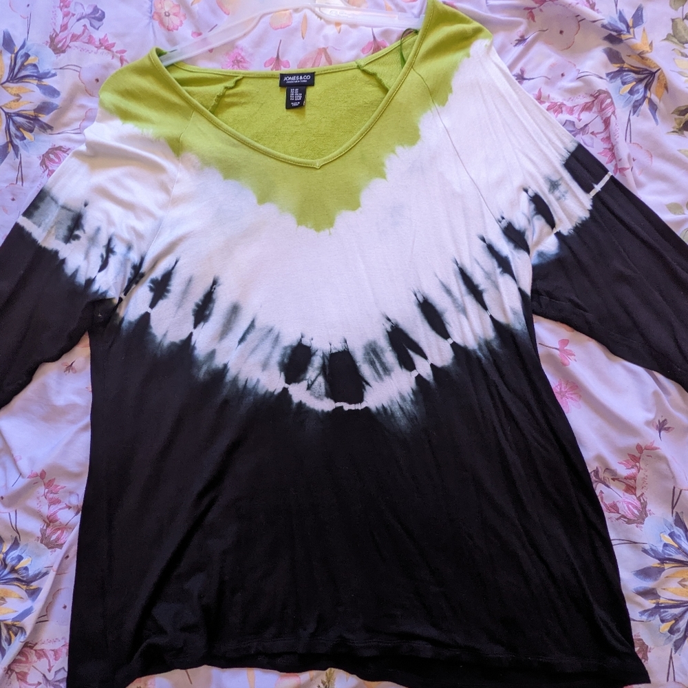 Jones & Co TieDye Lime Tee